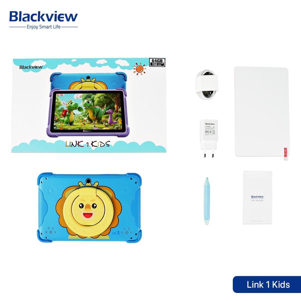 جهاز تابلت Blackview Link 1 Kids - (8.68 انش | 64 + 4 جيجابايت | WiFi)