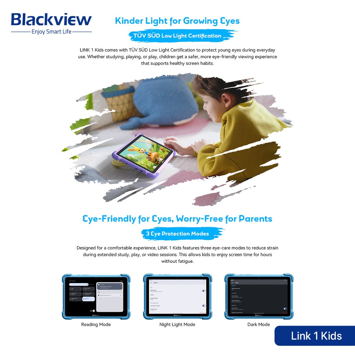 Blackview Link 1 Kids Tablet Device - (8.68inch | 64 + 4GB | WiFi)