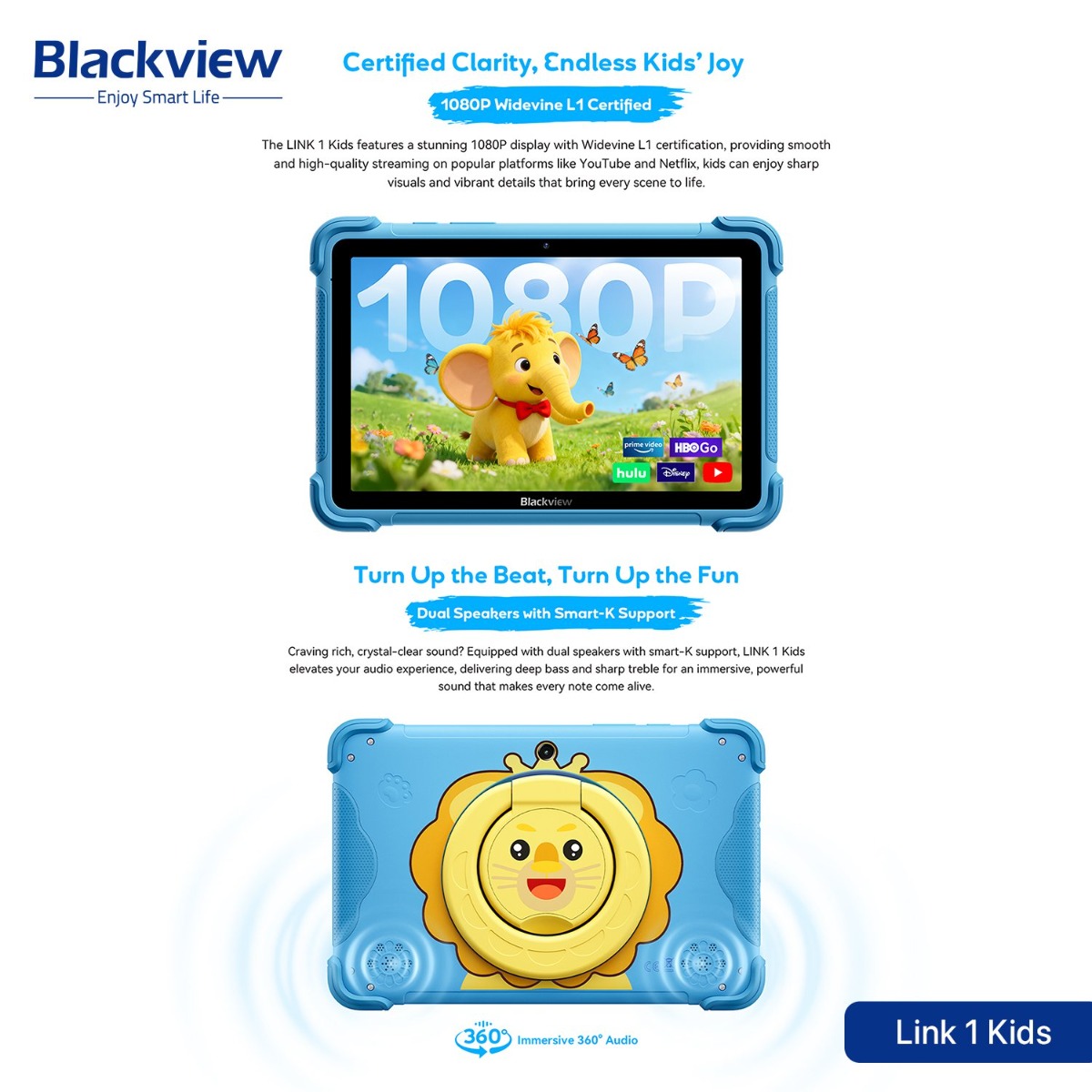 جهاز تابلت Blackview Link 1 Kids - (8.68 انش | 64 + 4 جيجابايت | WiFi)