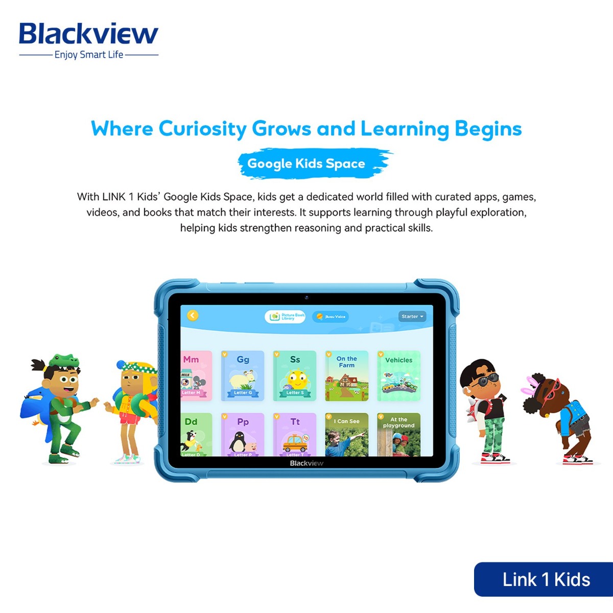 Blackview Link 1 Kids Tablet Device - (8.68inch | 64 + 4GB | WiFi)