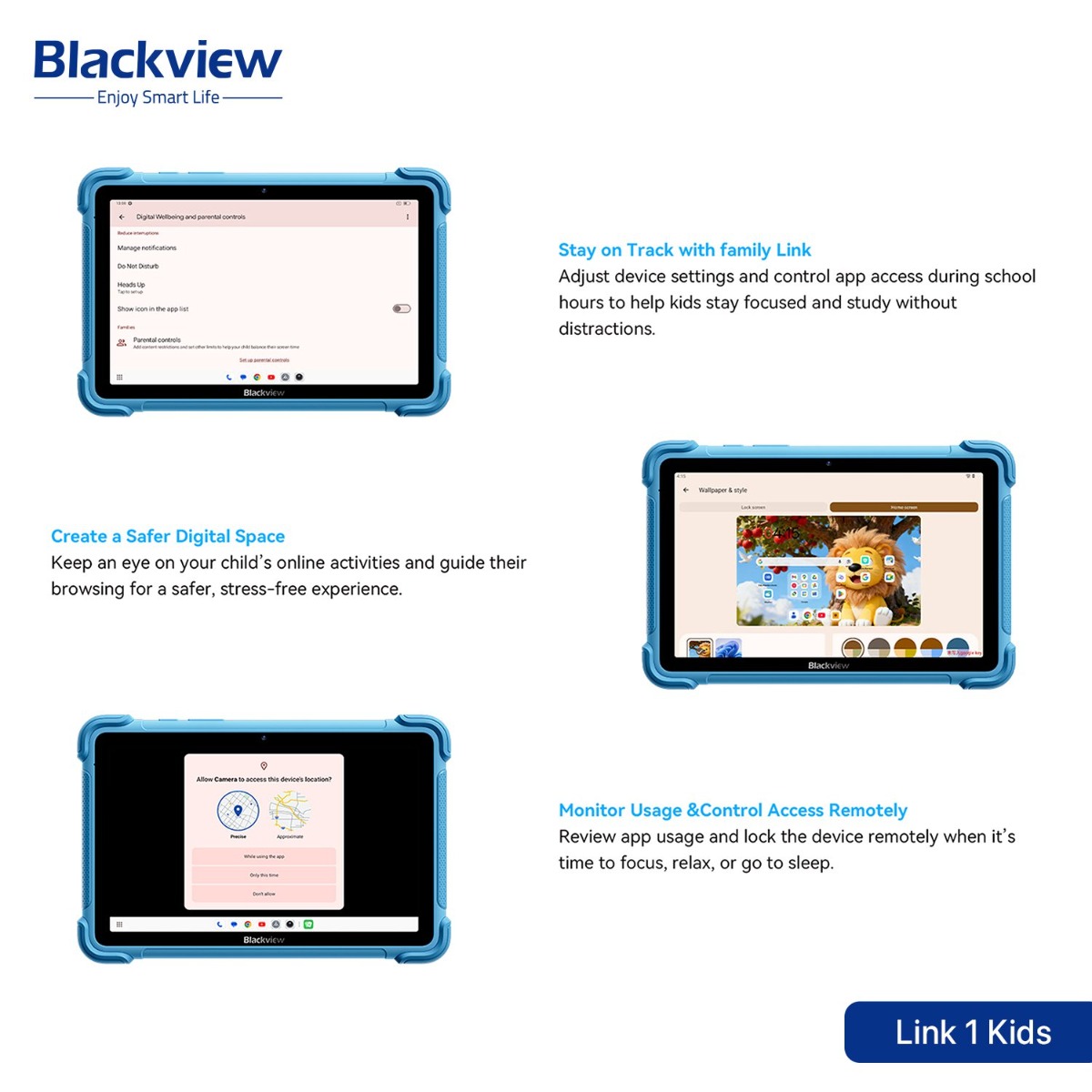 Blackview Link 1 Kids Tablet Device - (8.68inch | 64 + 4GB | WiFi)