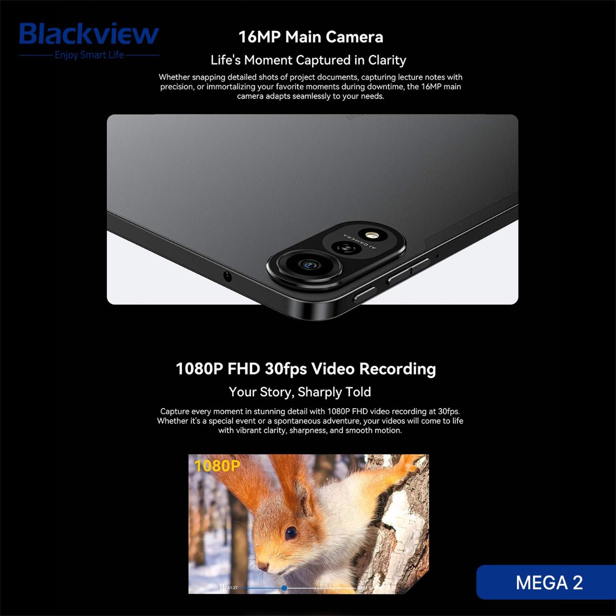 Blackview MEGA 2 Tablet Device - (11.97inch | 256 + 12GB | WiFi)