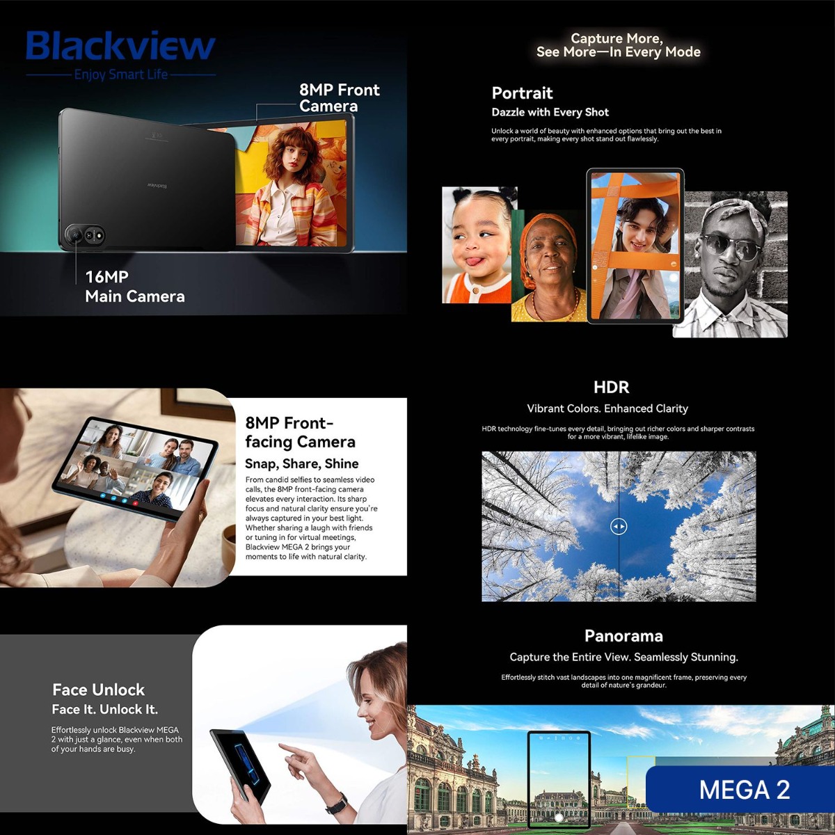 جهاز تابلت Blackview MEGA 2 - (11.97 انش | 256 + 12 جيجابايت | WiFi)