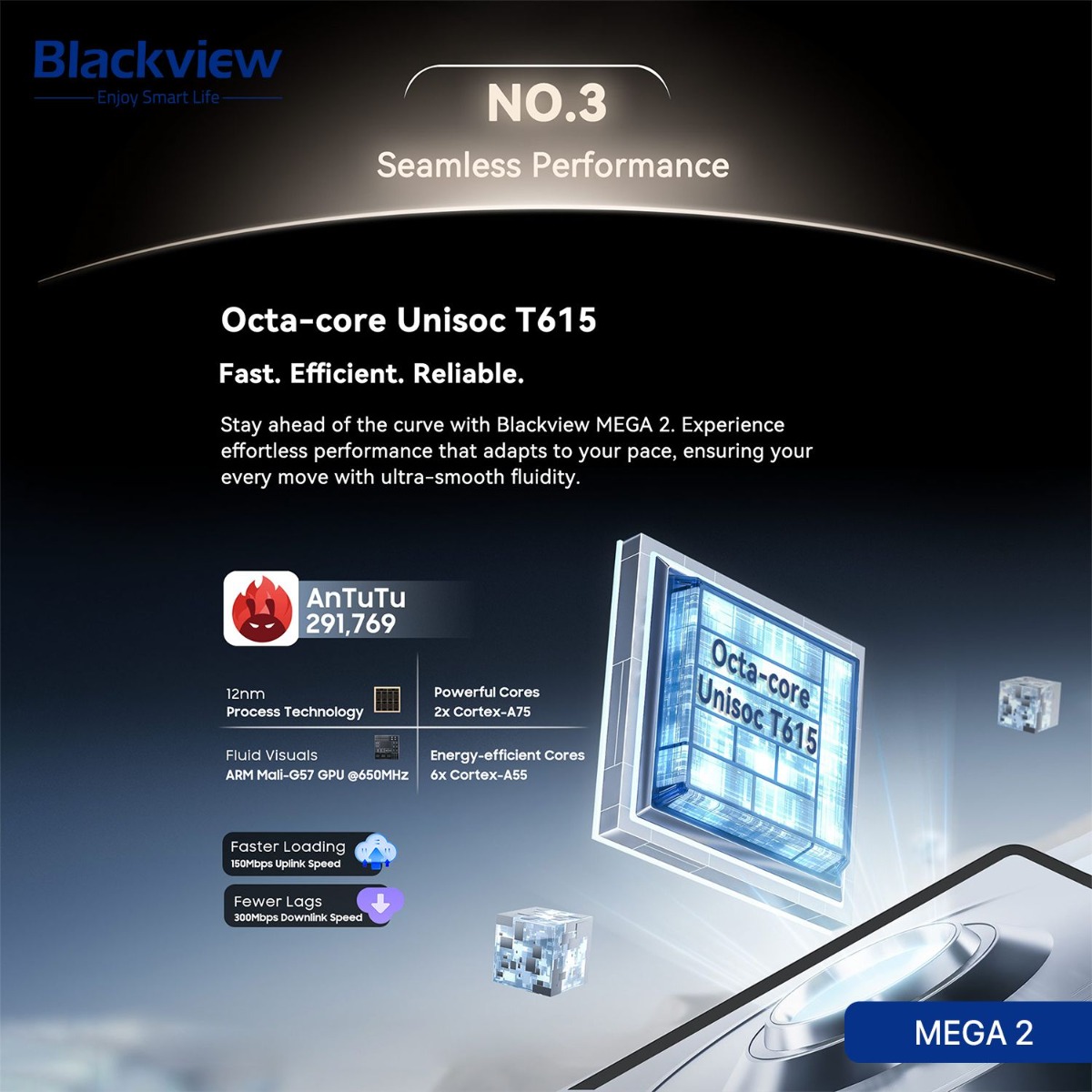 Blackview MEGA 2 Tablet Device - (11.97inch | 256 + 12GB | WiFi)