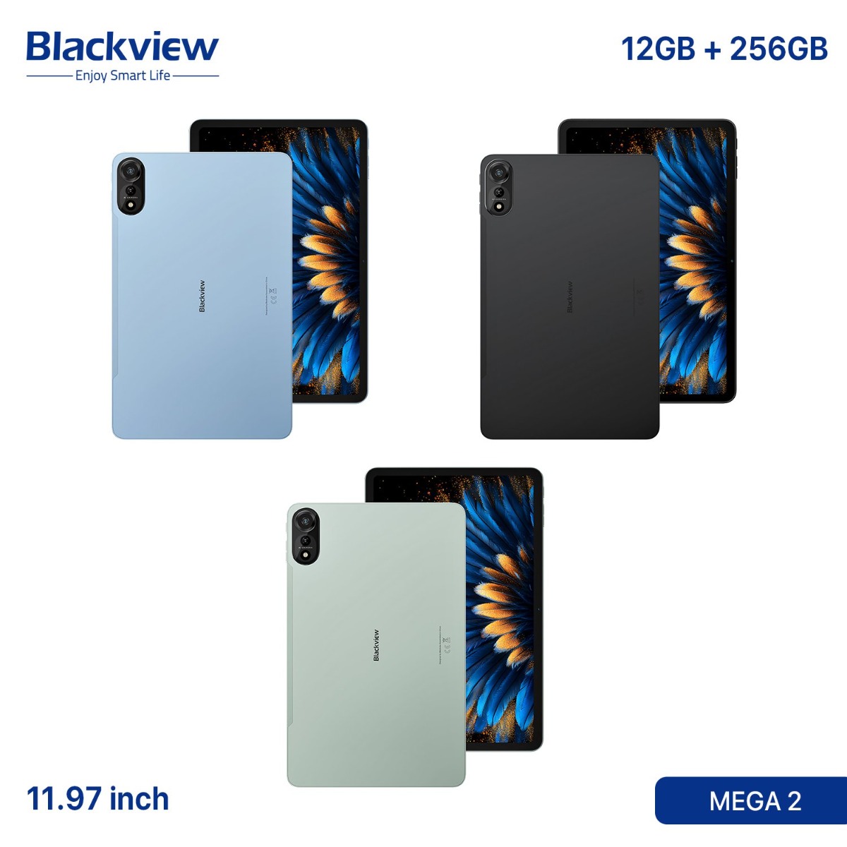 Blackview MEGA 2 Tablet Device - (11.97inch | 256 + 12GB | WiFi)