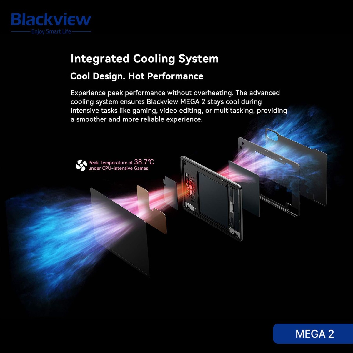 جهاز تابلت Blackview MEGA 2 - (11.97 انش | 256 + 12 جيجابايت | WiFi)
