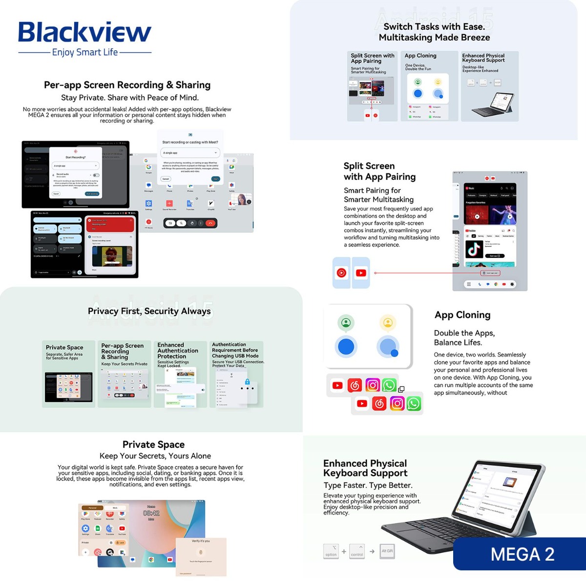Blackview MEGA 2 Tablet Device - (11.97inch | 256 + 12GB | WiFi)