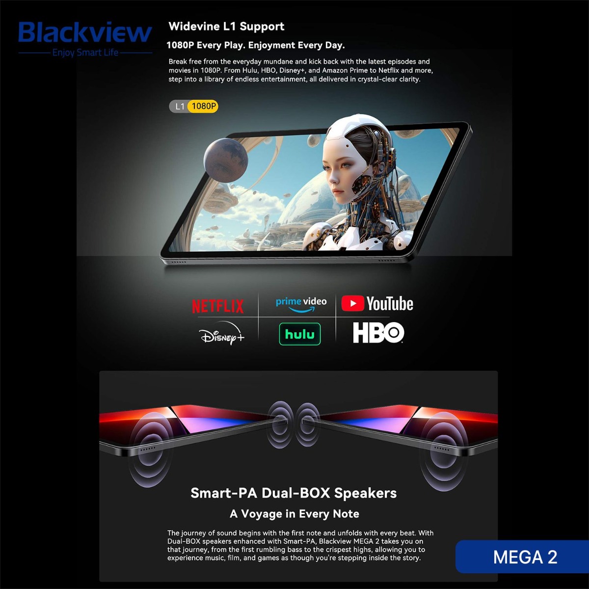 جهاز تابلت Blackview MEGA 2 - (11.97 انش | 256 + 12 جيجابايت | WiFi)