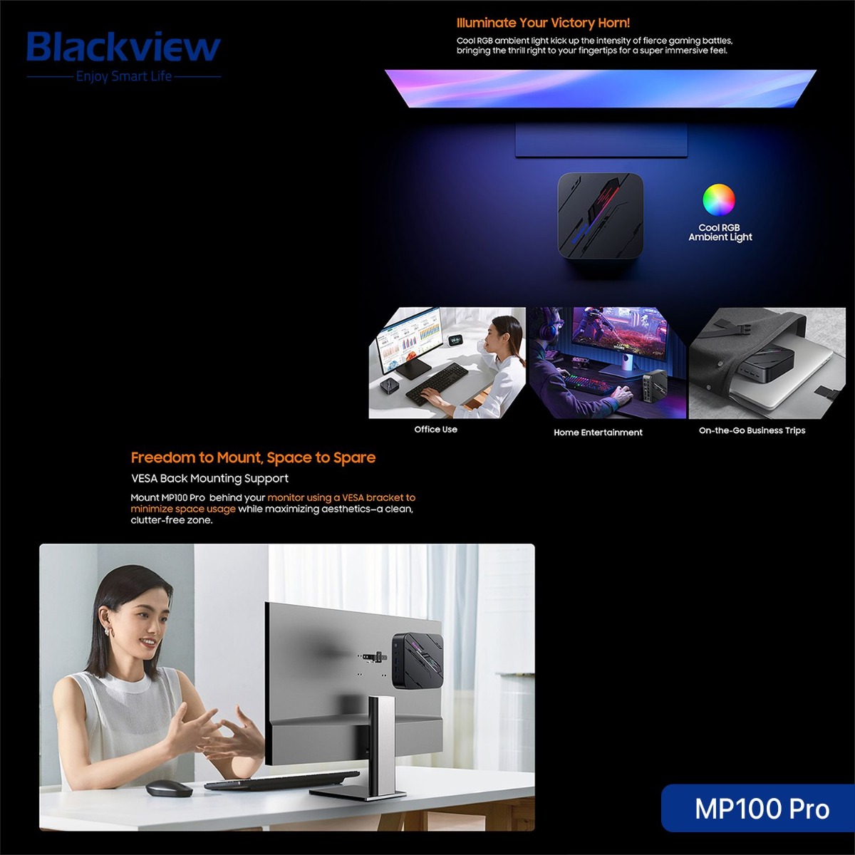 Blackview MP100 Pro Mini PC (16GB + 512GB, Intel Core i3-1215U)