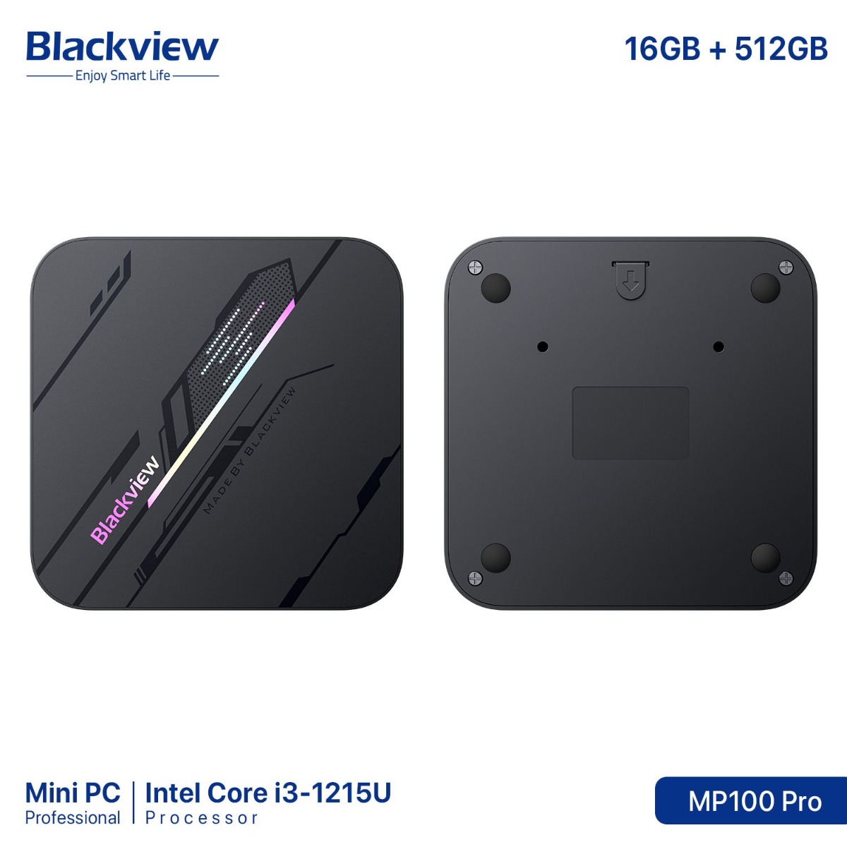 Blackview MP100 Pro Mini PC (16GB + 512GB, Intel Core i3-1215U)