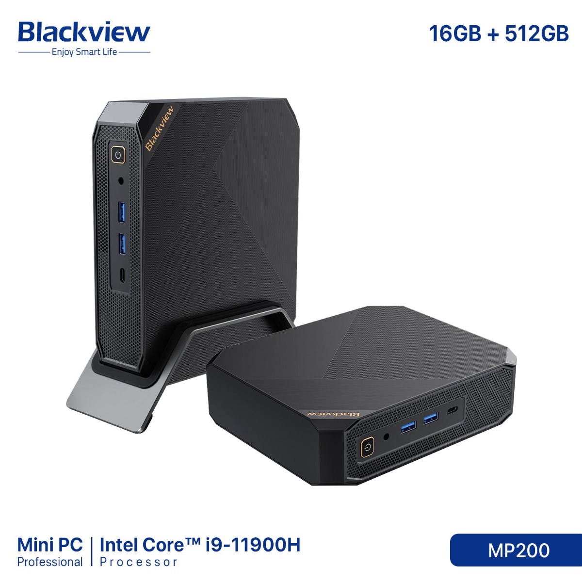 جهاز كمبيوتر Blackview MP200 Mini (16GB + 512GB, Intel Core i9-11900Η)