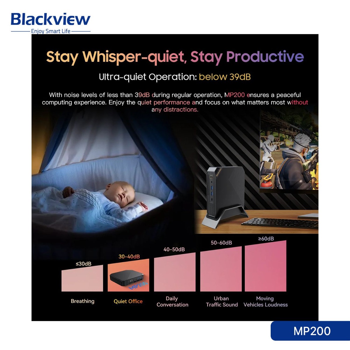 Blackview MP200 Mini PC (16GB + 512GB, Intel Core i9-11900Η)