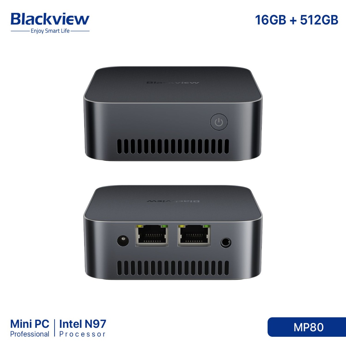 Blackview MP80 Mini PC (16GB + 512GB, Intel N97)