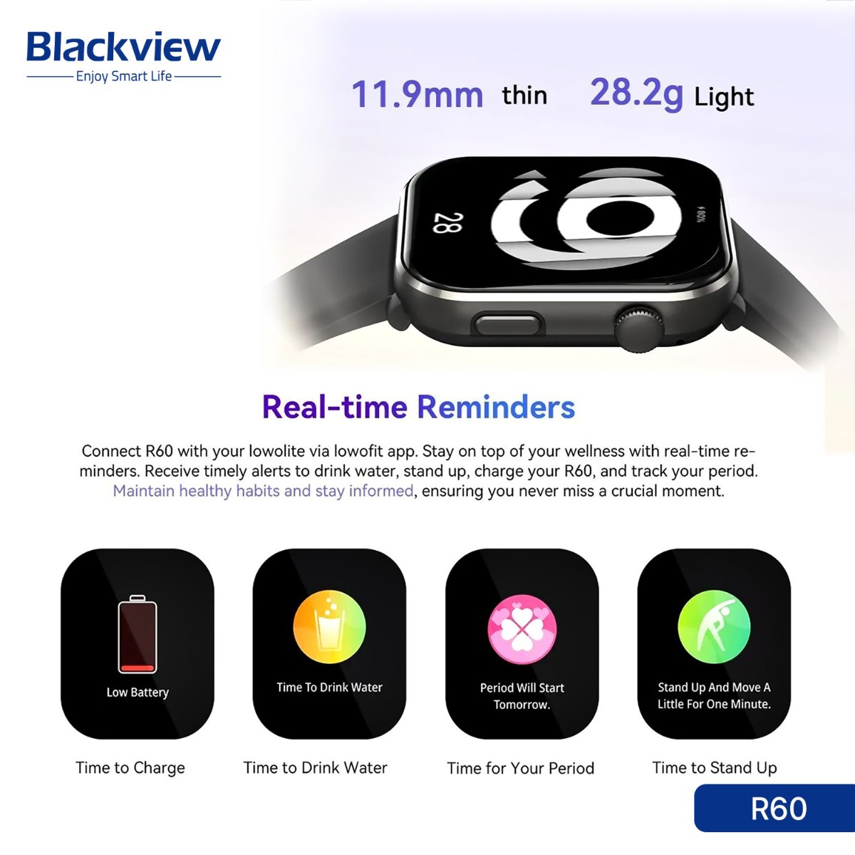 ساعة Blackview R60 الذكية