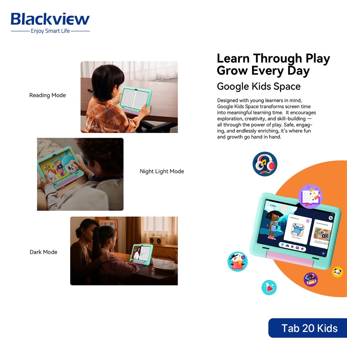 Blackview Tab 20 Kids Tablet Device - (10.1inch | 64 + 4GB | WiFi)