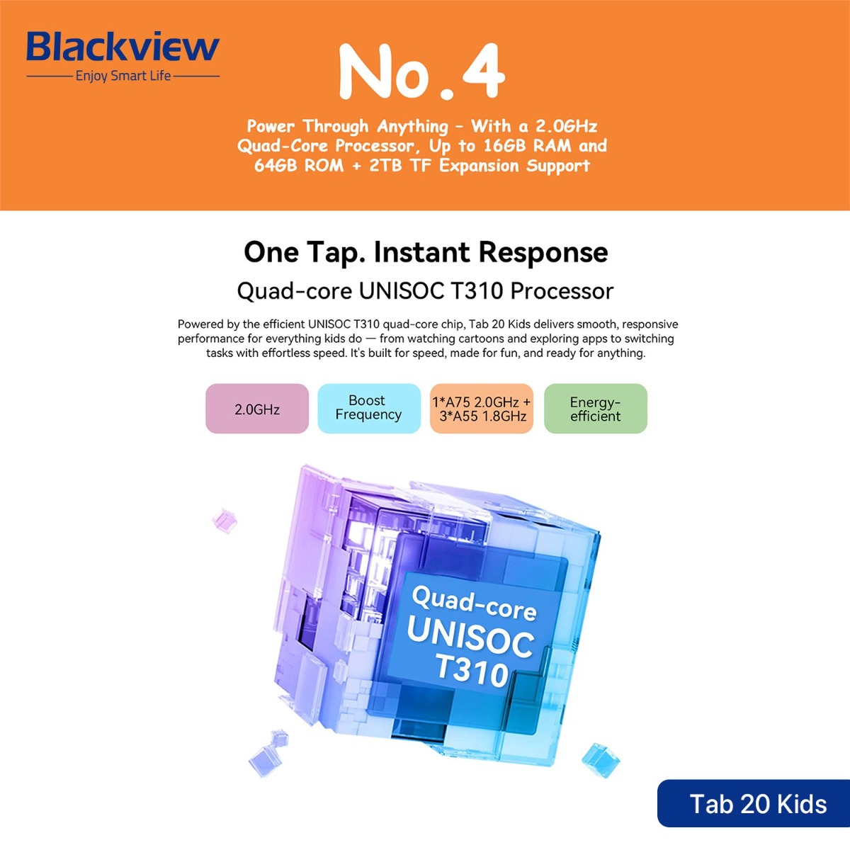 Blackview Tab 20 Kids Tablet Device - (10.1inch | 64 + 4GB | WiFi)