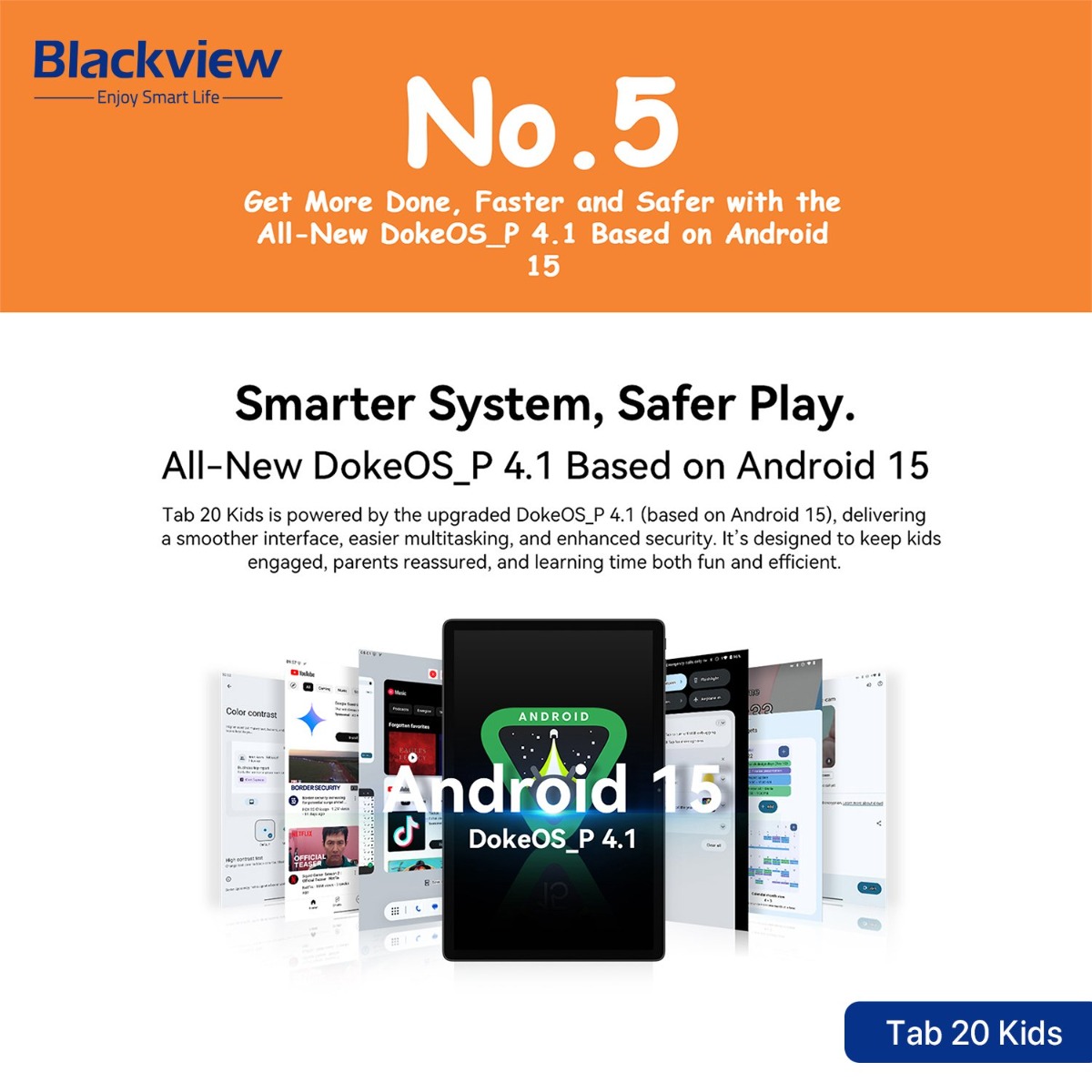 جهاز تابلت Blackview Tab 20 Kids - (10.1 انش | 64 + 4 جيجابايت | WiFi)