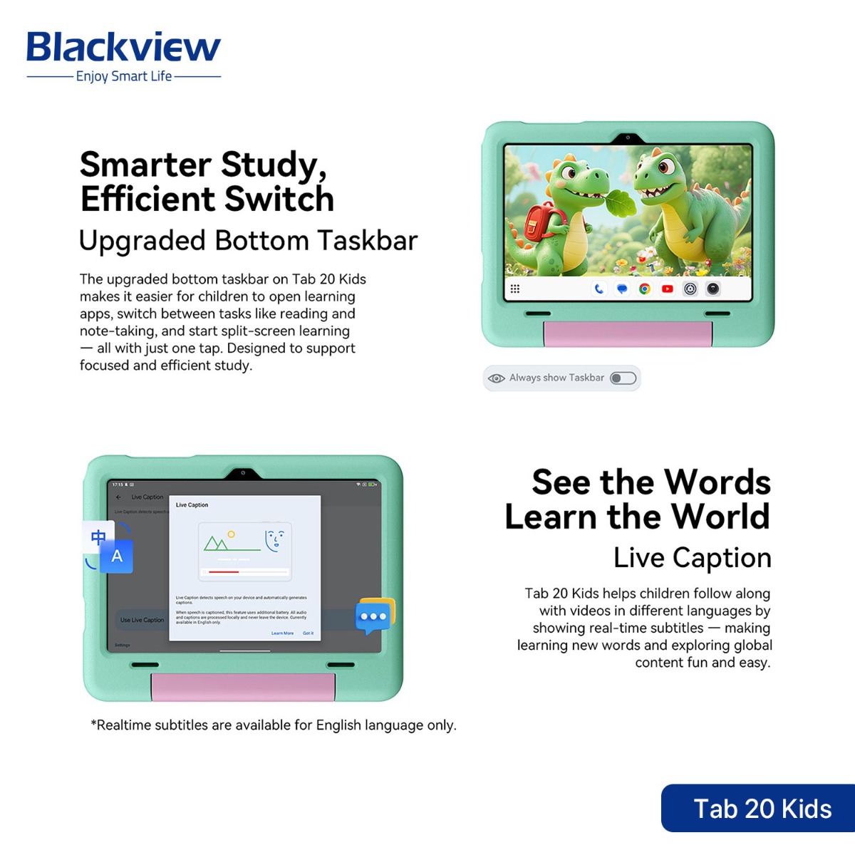 جهاز تابلت Blackview Tab 20 Kids - (10.1 انش | 64 + 4 جيجابايت | WiFi)