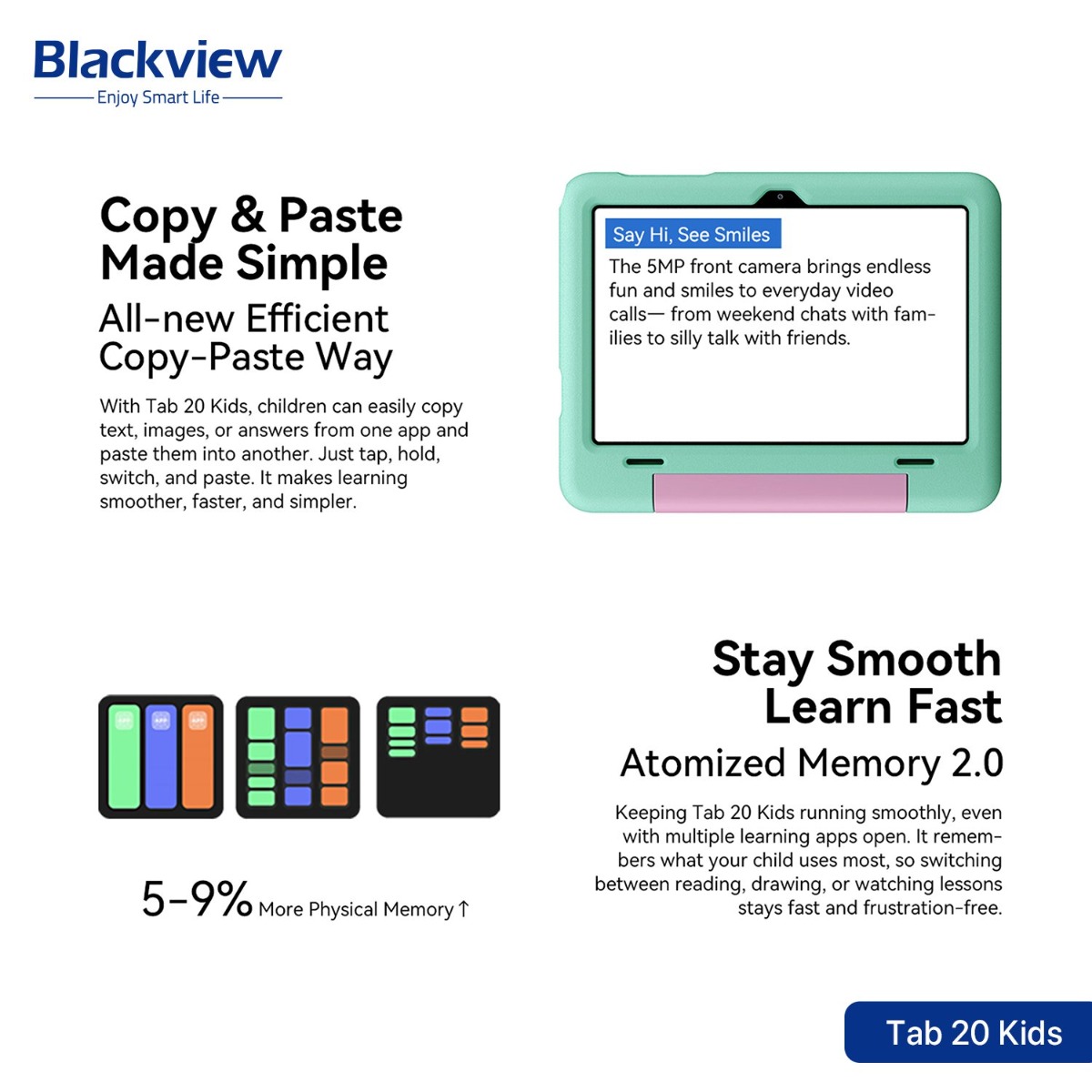 جهاز تابلت Blackview Tab 20 Kids - (10.1 انش | 64 + 4 جيجابايت | WiFi)