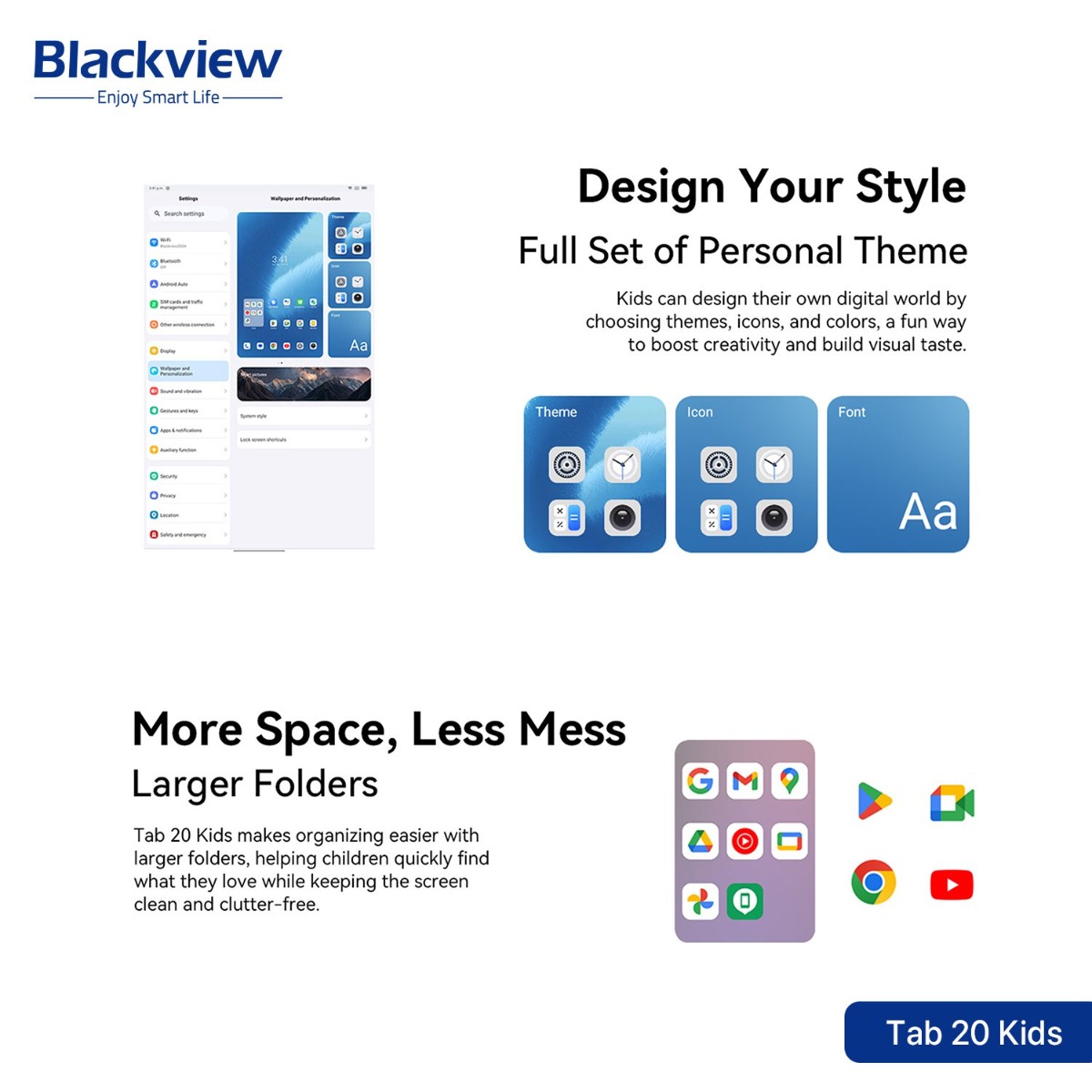 Blackview Tab 20 Kids Tablet Device - (10.1inch | 64 + 4GB | WiFi)