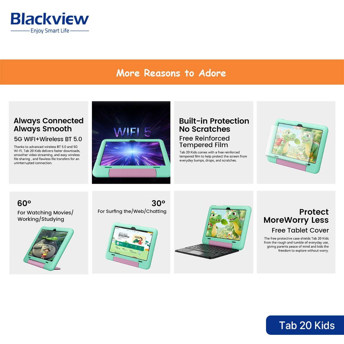Blackview Tab 20 Kids Tablet Device - (10.1inch | 64 + 4GB | WiFi)