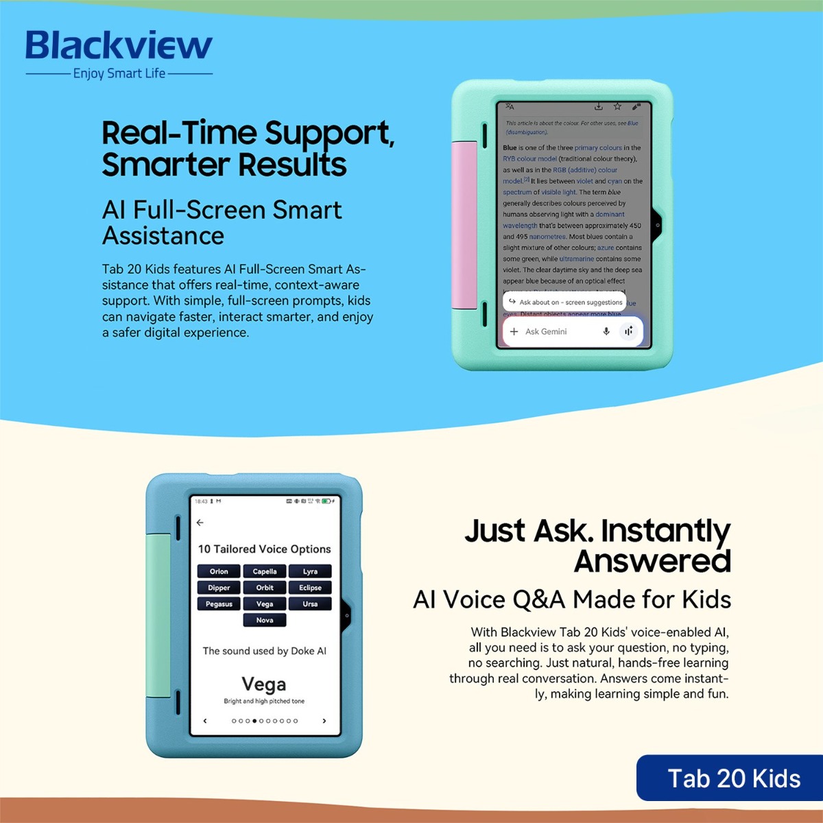جهاز تابلت Blackview Tab 20 Kids - (10.1 انش | 64 + 4 جيجابايت | WiFi)