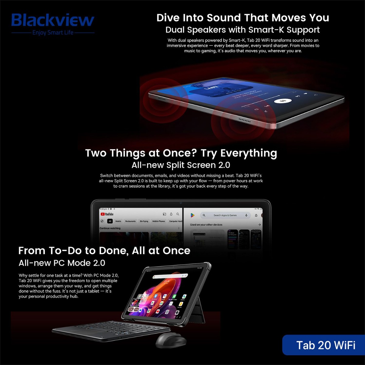 جهاز تابلت Blackview Tab 20 WiFi - (10.1 انش | 64 + 4 جيجابايت | WiFi)