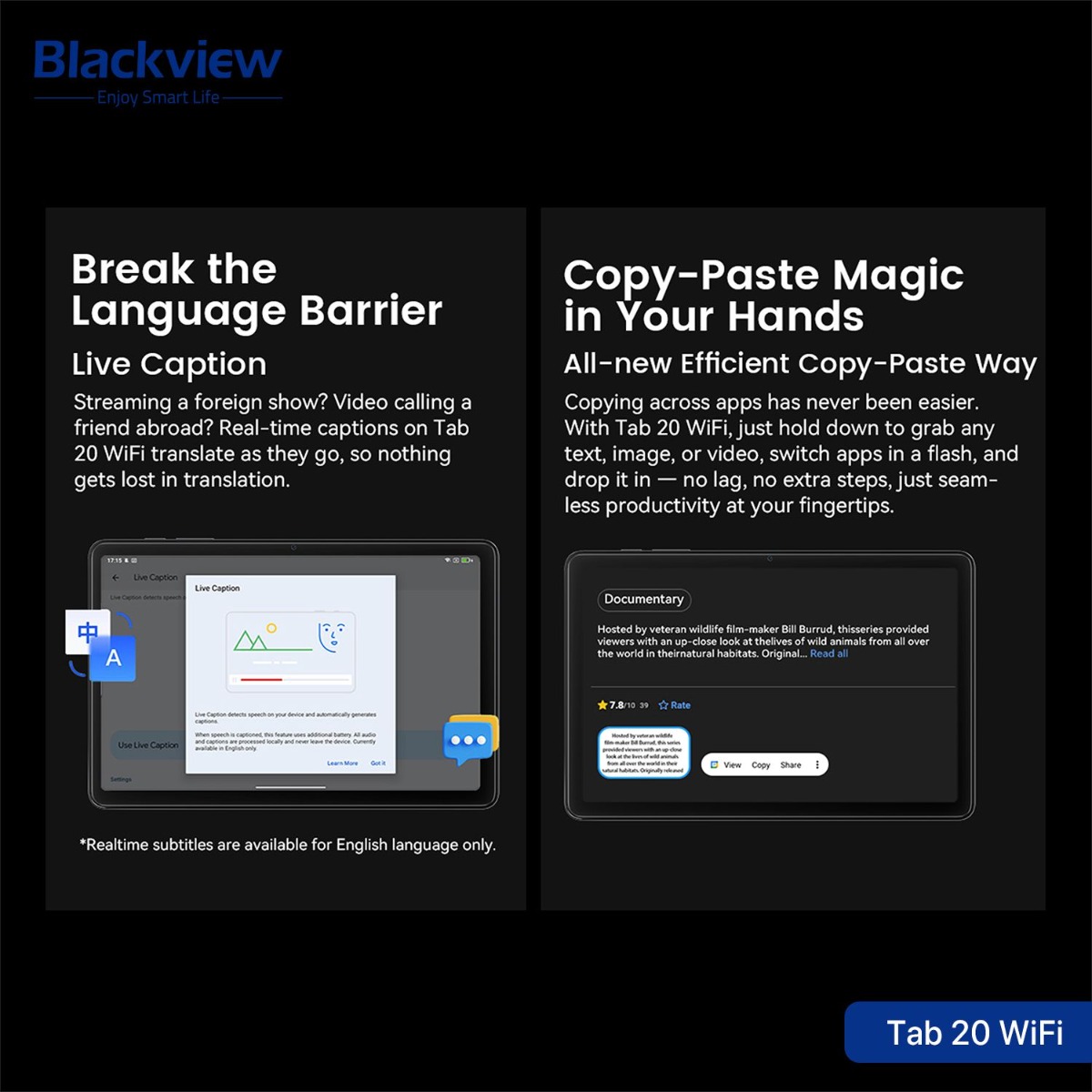 Blackview Tab 20 WiFi Tablet Device - (10.1inch | 64 + 4GB | WiFi)