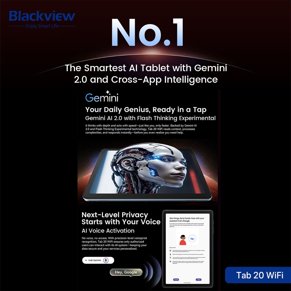 جهاز تابلت Blackview Tab 20 WiFi - (10.1 انش | 64 + 4 جيجابايت | WiFi)