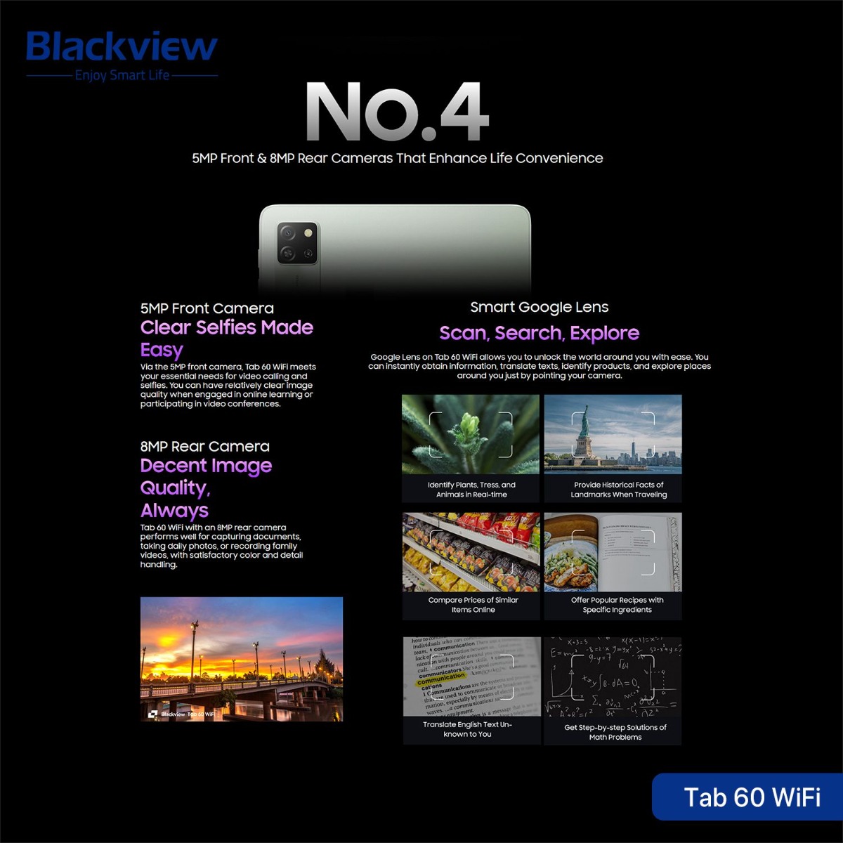 جهاز تابلت Blackview Tab 60 WiFi - (10.1 انش | 128 + 4 جيجابايت | WiFi)