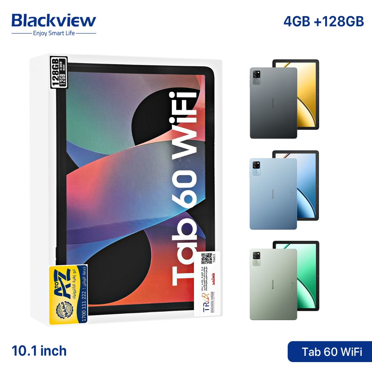 جهاز تابلت Blackview Tab 60 WiFi - (10.1 انش | 128 + 4 جيجابايت | WiFi)