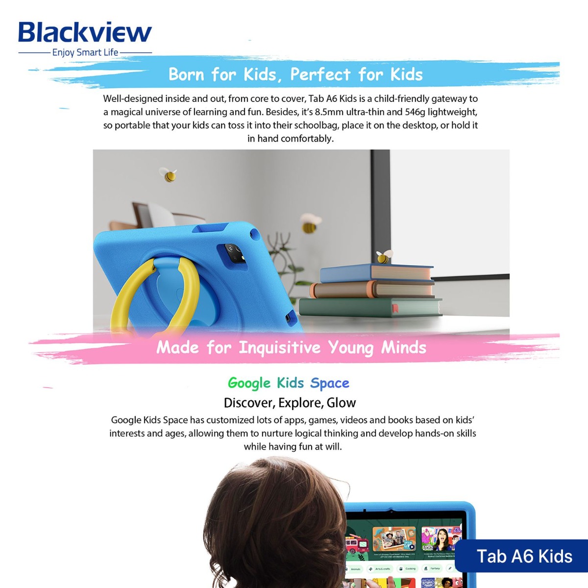 Blackview Tab A6 Kids Tablet Device - (10.1inch | 128 + 4GB | WiFi)