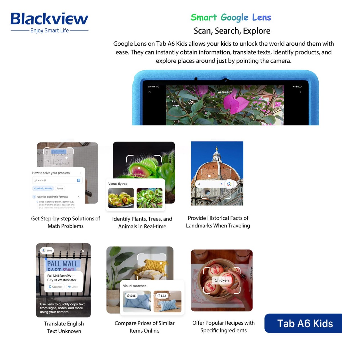 جهاز تابلت Blackview Tab A6 Kids - (10.1 انش | 128 + 4 جيجابايت | WiFi)