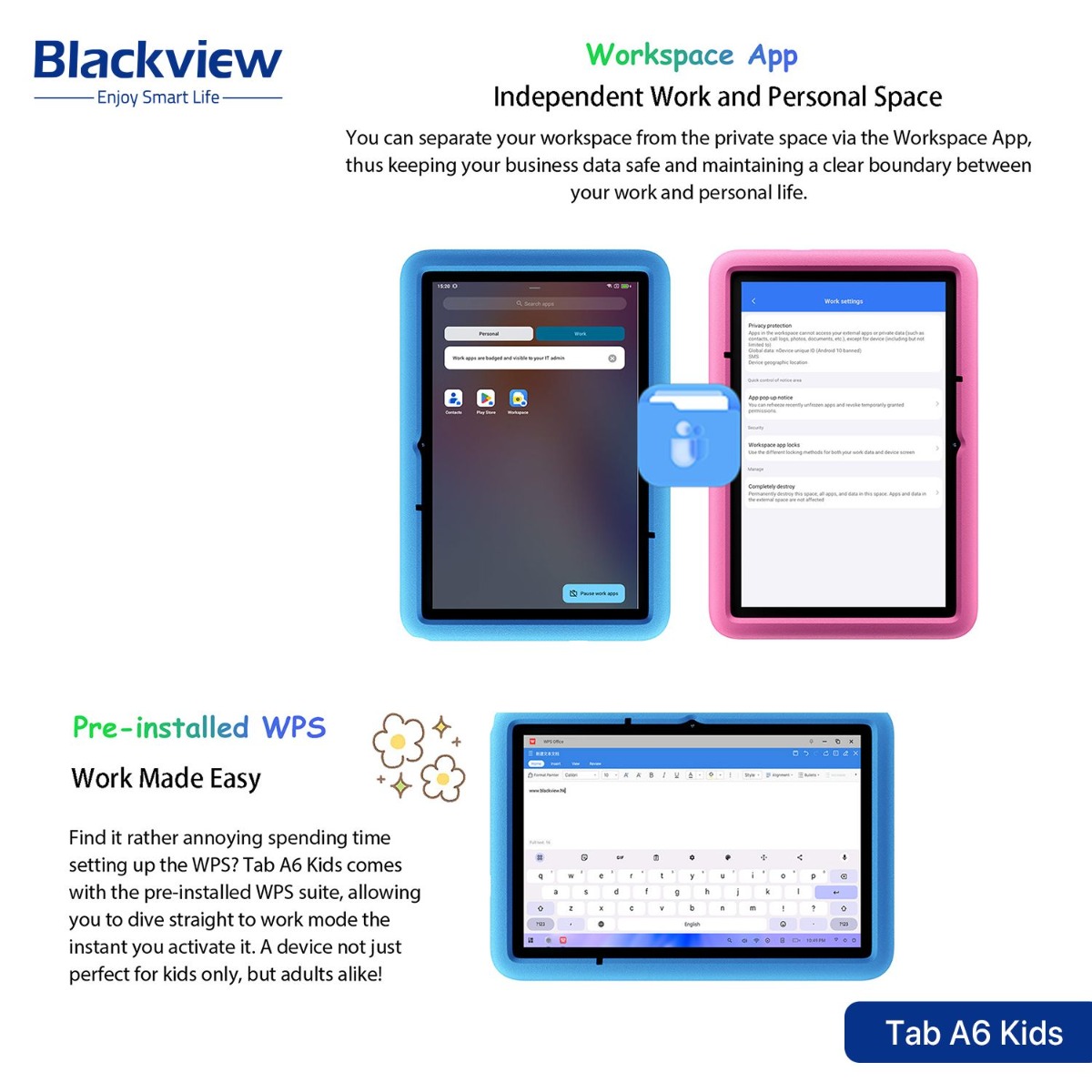 Blackview Tab A6 Kids Tablet Device - (10.1inch | 128 + 4GB | WiFi)