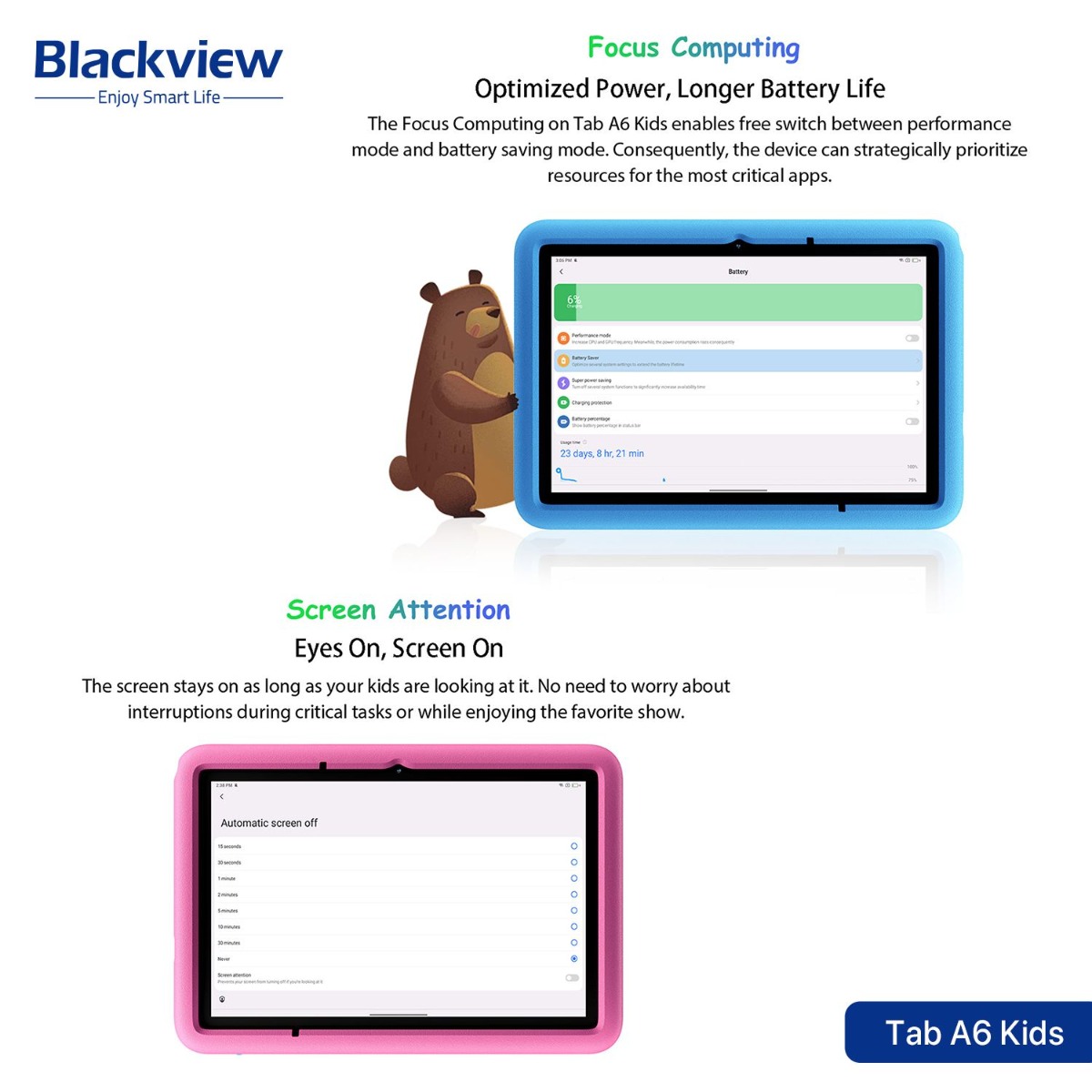 Blackview Tab A6 Kids Tablet Device - (10.1inch | 128 + 4GB | WiFi)