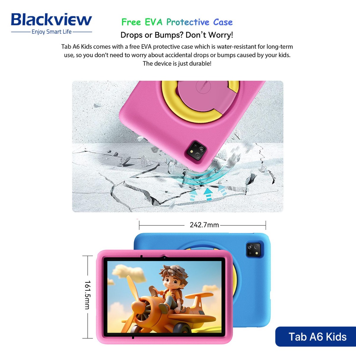 جهاز تابلت Blackview Tab A6 Kids - (10.1 انش | 128 + 4 جيجابايت | WiFi)