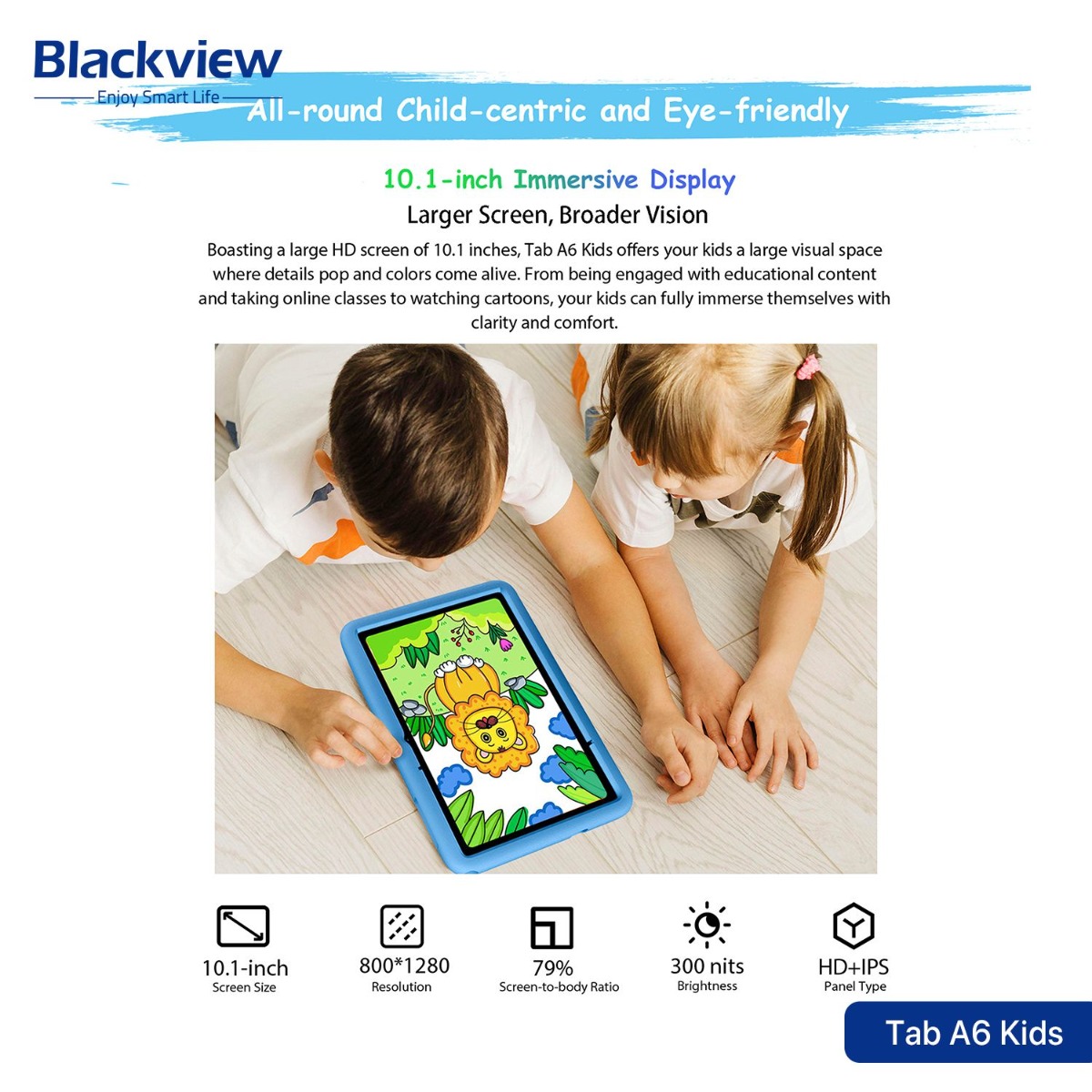 Blackview Tab A6 Kids Tablet Device - (10.1inch | 128 + 4GB | WiFi)