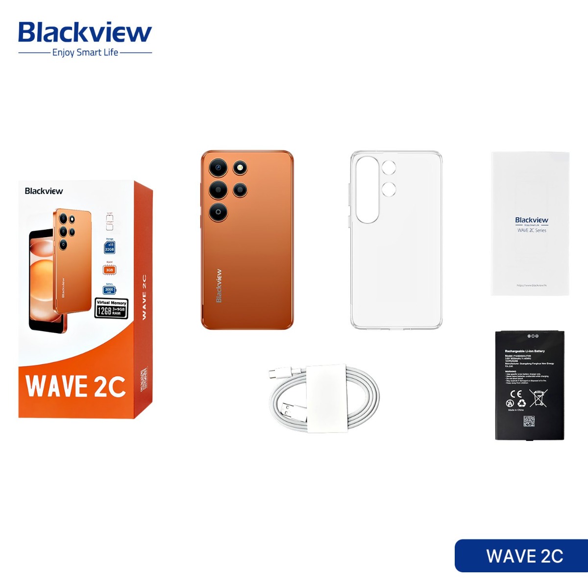 جهاز موبايل Blackview WAVE 2C - (32 جيجا + 3 جيجا | 4G)