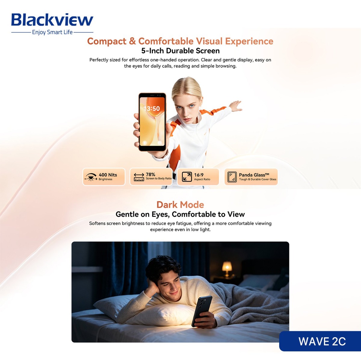 جهاز موبايل Blackview WAVE 2C - (32 جيجا + 3 جيجا | 4G)