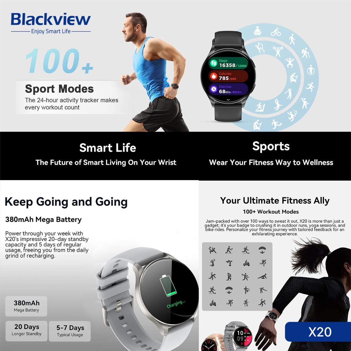 ساعة Blackview X20 الذكية