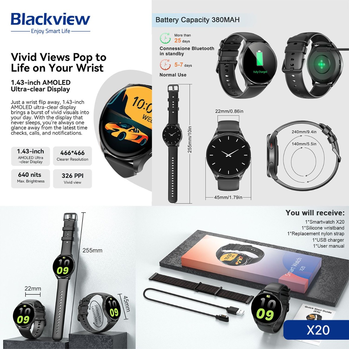 ساعة Blackview X20 الذكية