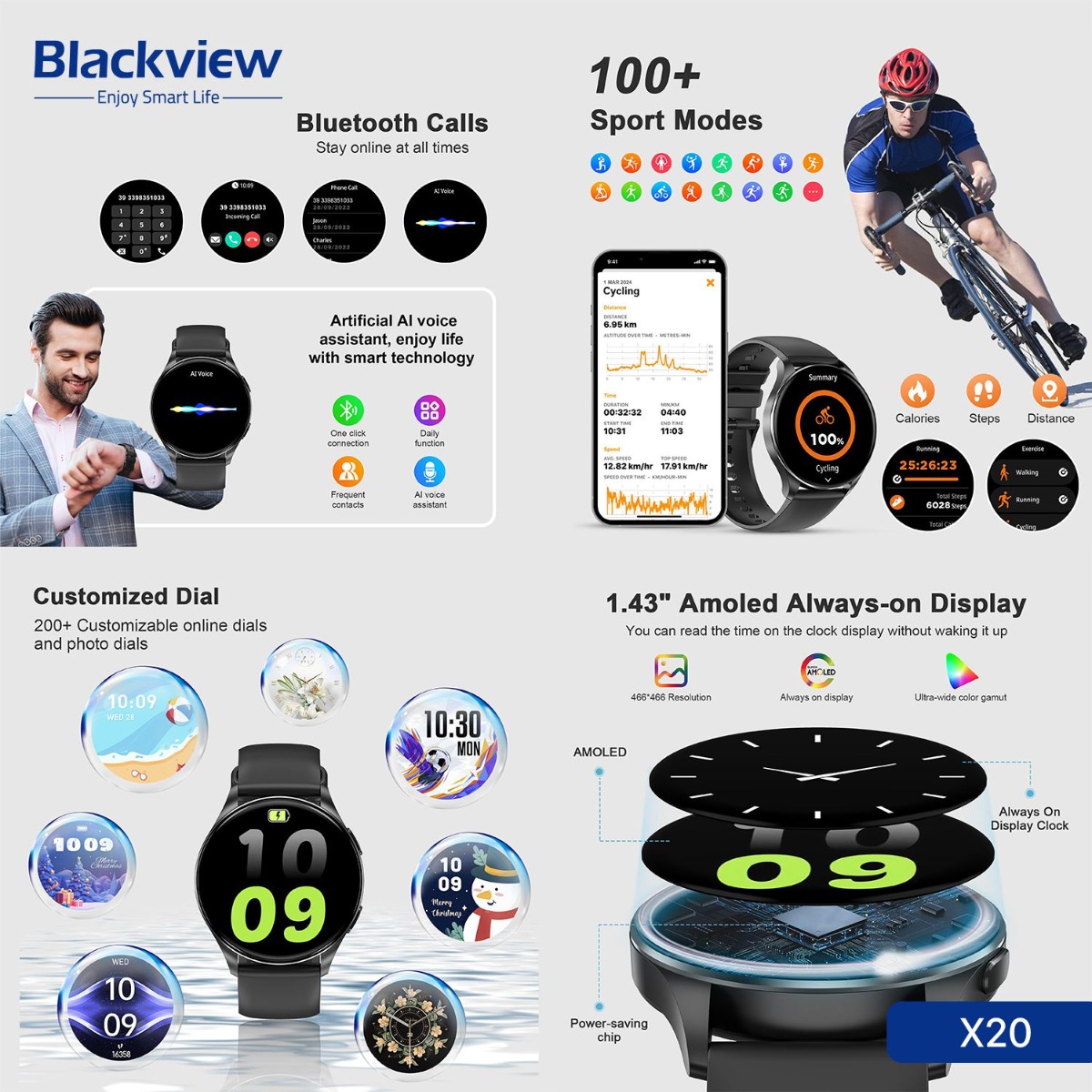 ساعة Blackview X20 الذكية