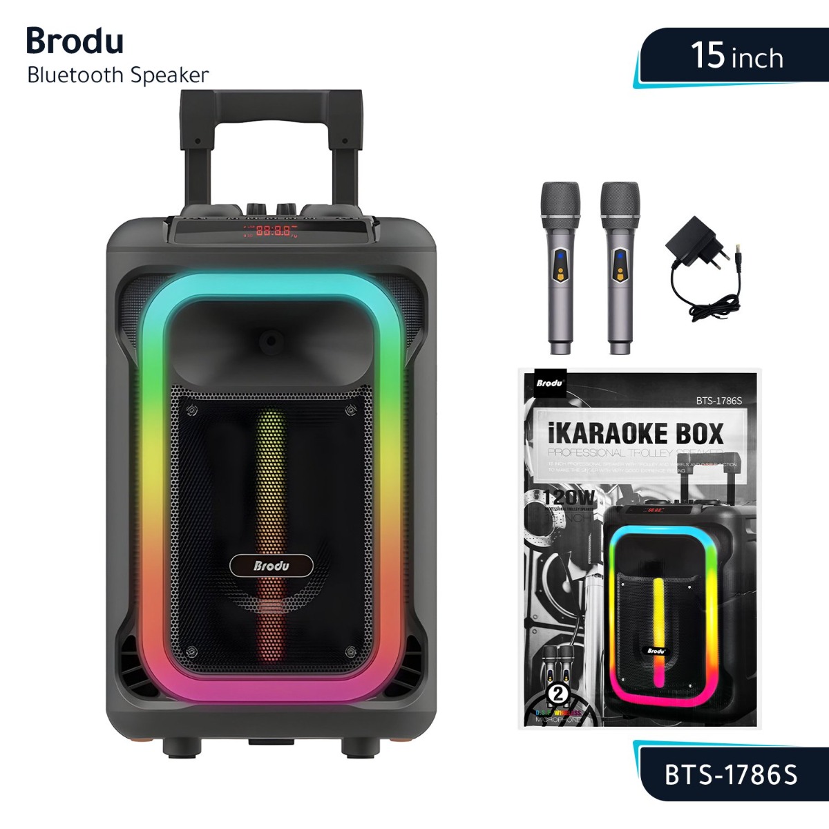 Brodu BTS-1786S Bluetooth Speaker - 15inch