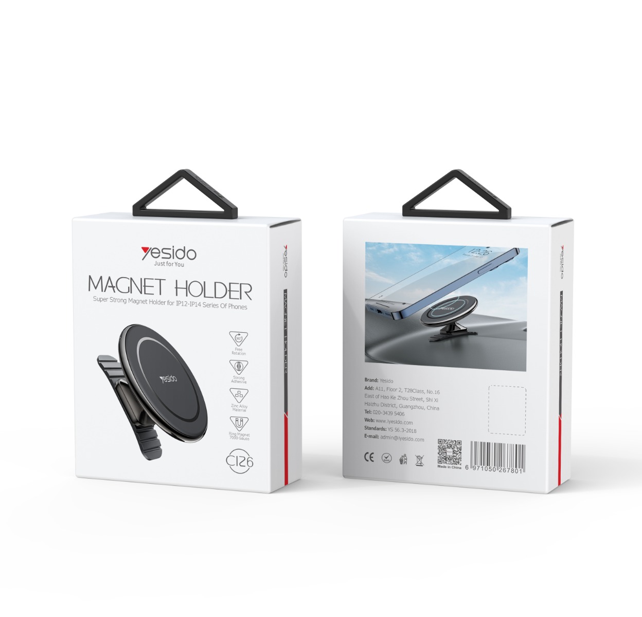 YESIDO C126 Magnetic Mobile Phone Holder with MagSafe