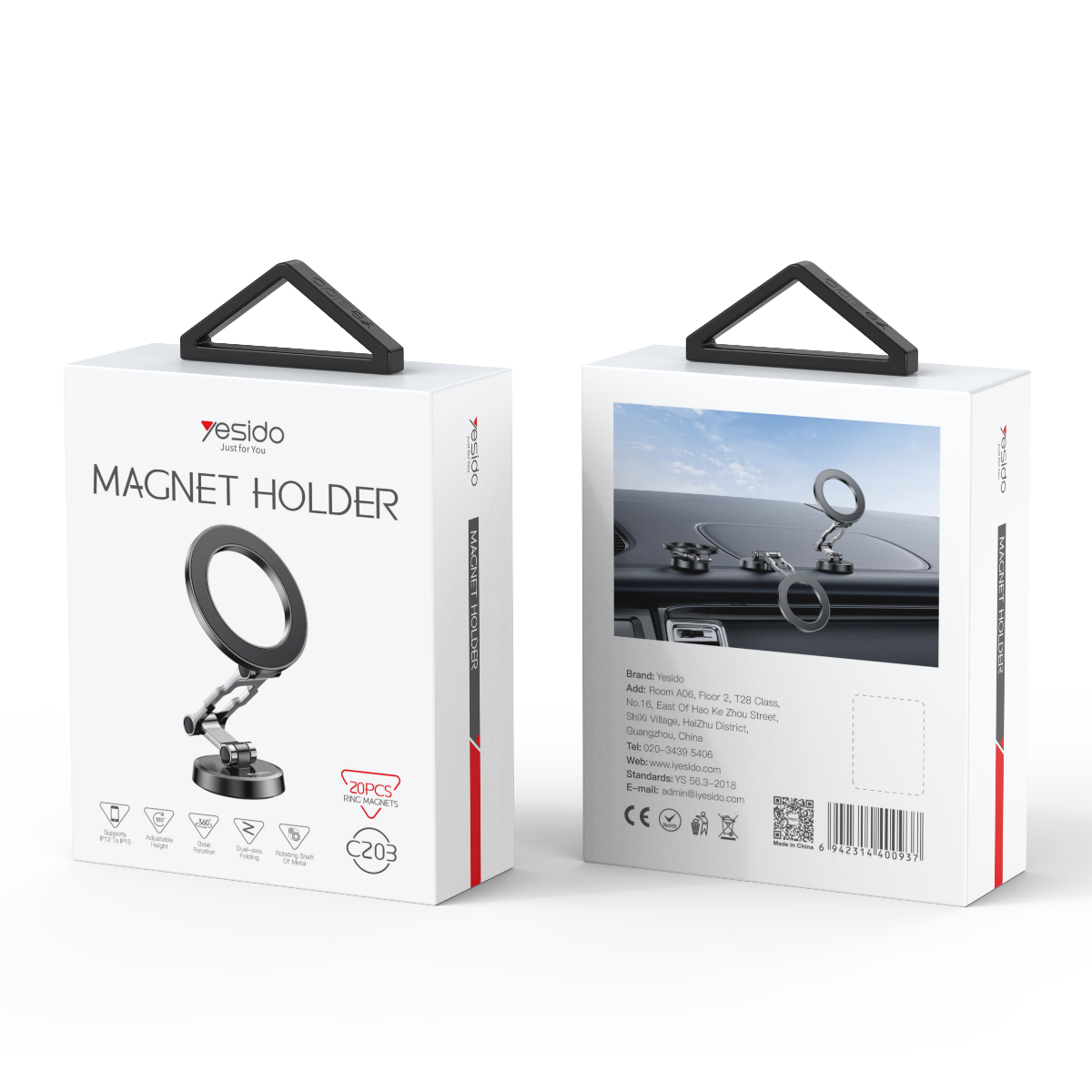 YESIDO C203 Magnetic Mobile Phone Holder with MagSafe