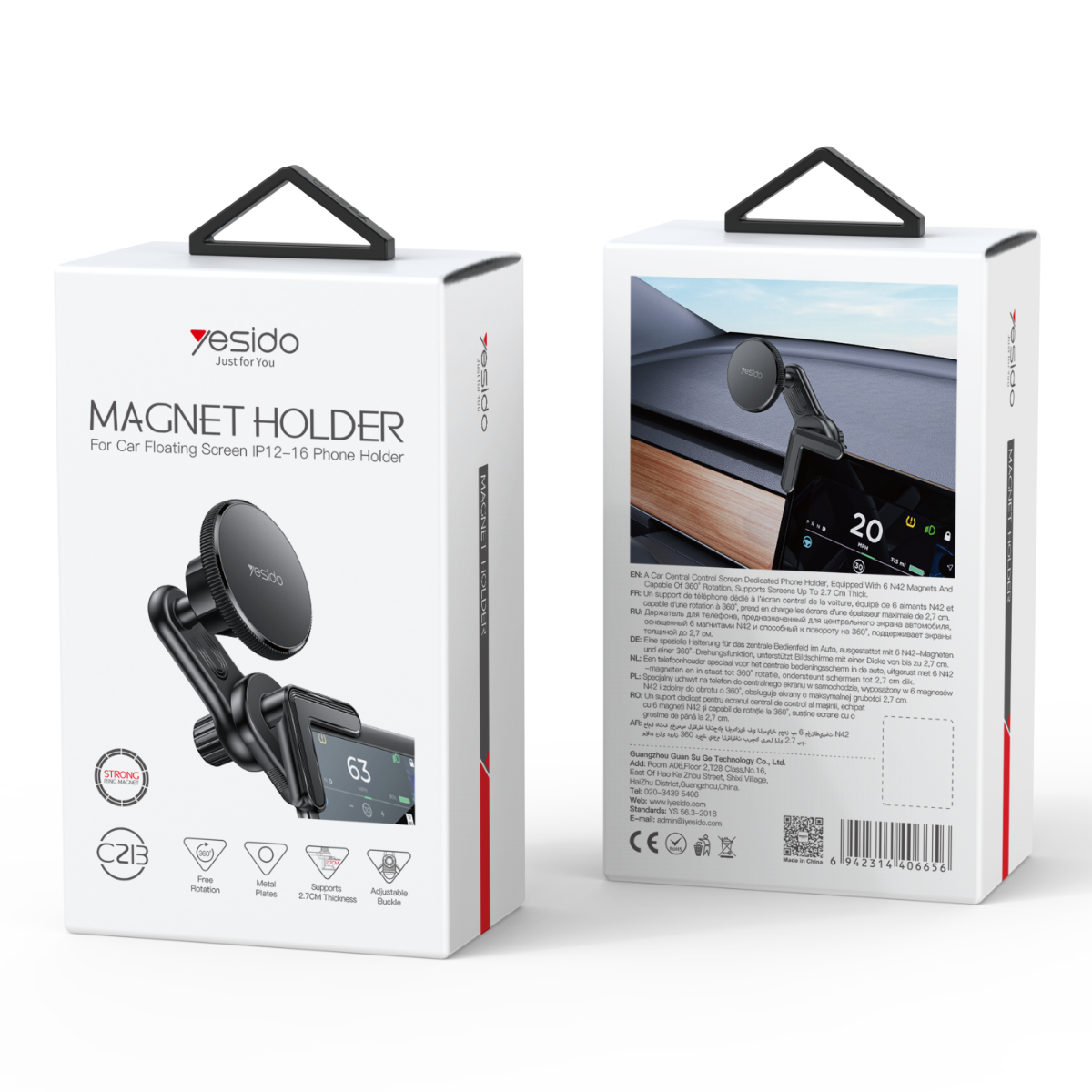 YESIDO C213 Magnetic Mobile Phone Holder with MagSafe For Screen Corner