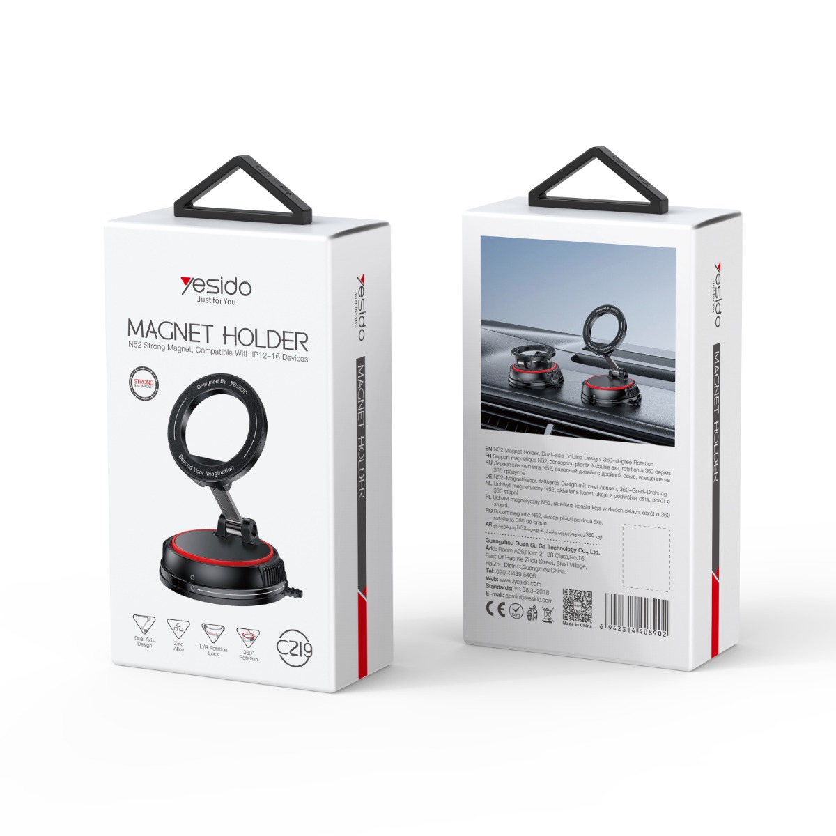 YESIDO C219 Magnetic Mobile Phone Holder with MagSafe