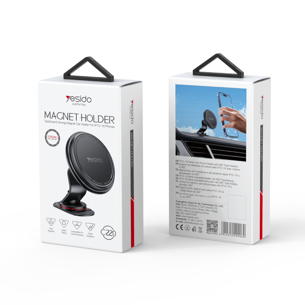 YESIDO C220 Magnetic Mobile Phone Holder with MagSafe