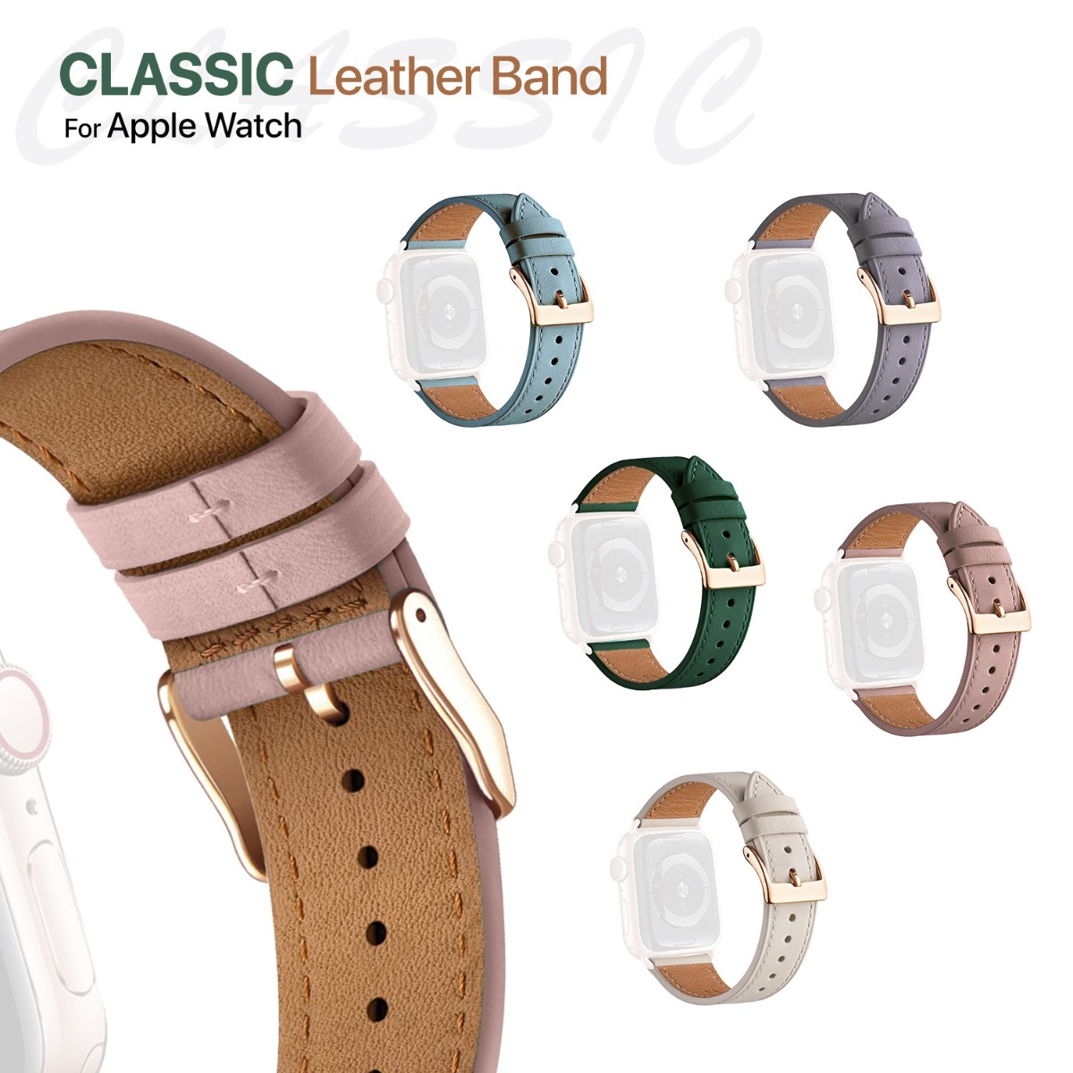 Classic Leather Apple Watch Band