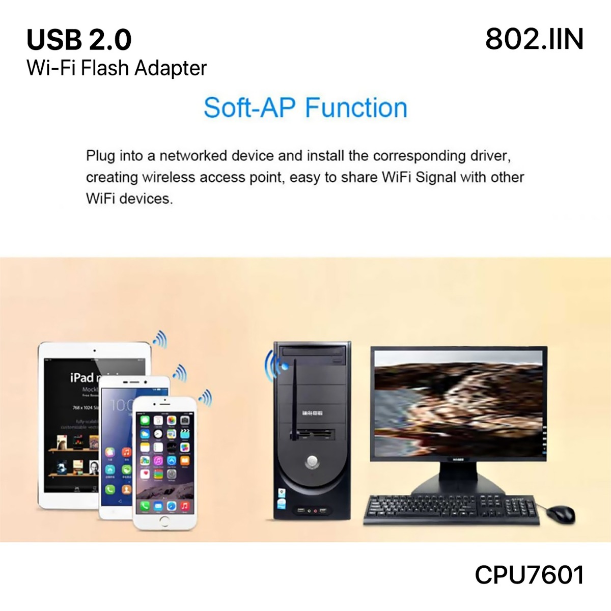 Wireless Flash Adapter with Antenna